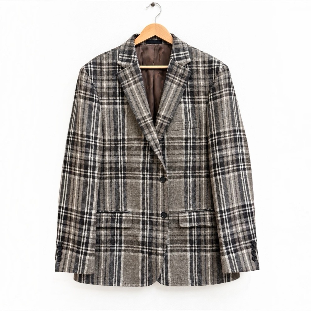 Lauren Ralph Lauren Plaid Wool Flannel Blazer